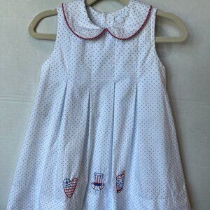 Girl - 3T & 8(NWT) - Remember Nuygen White Embroideryy Dress with Light Blue Dot